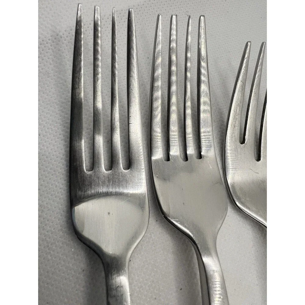 3 Forks Cambridge Stainless dinner & salad unsure of name rectangle heavy 18/8